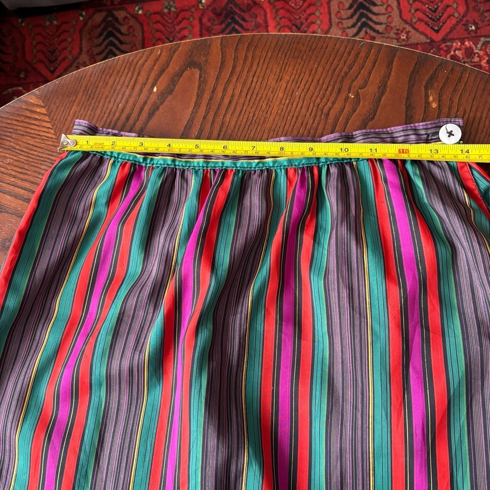 Vintage 1980s–1990s Evan Picone Colorful Striped Maxi Skirt - Picture 3 of 6